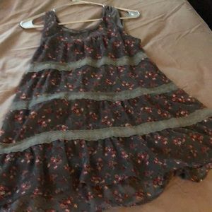 Grey loose sheer tank